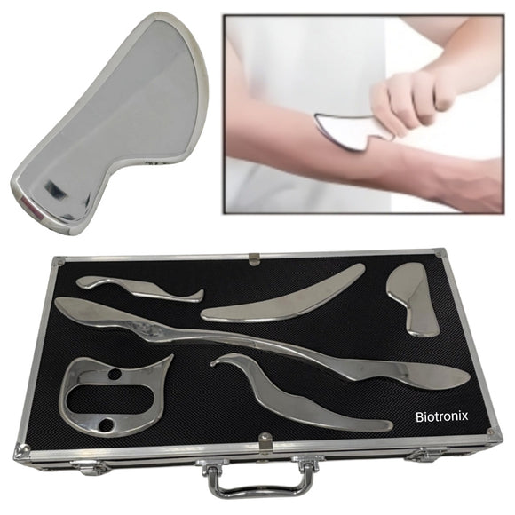 Biotronix Physiotherapy 6 Pc IASTM Tools for Improving Mobility and Reducing Muscle Tension