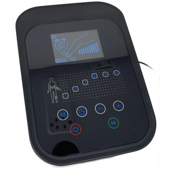 Portable 6-chamber Air Compression System with Legs Cuff for Reducing Leg Swelling & Lymphedema
