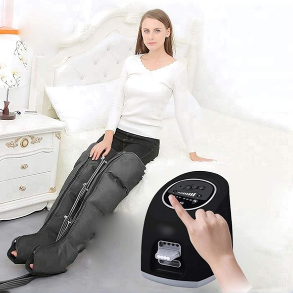 4 Chamber Digital Pump with 2 Legs Attachments for Effective Leg Edema Management and Recovery
