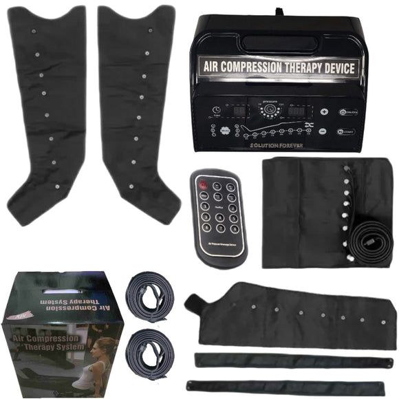 Advanced Sequential Air Compression DVT with 8 Chamber for Lymphatic Health & Rehabilitation with 2 LEGS, 1 WAIST & 1 ARM Attachment