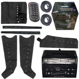 Digital Air Compression Therapy Device with 8 Chamber for Lymphedema with 2 LEGS, 1 WAIST & 1 ARM Attachment