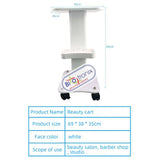 Biotronix Portable Tool Organizer Trolley with Storage Tray and Wheels