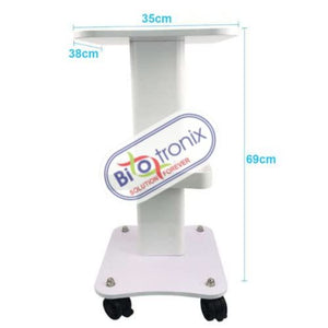 Biotronix Heavy-duty Movable Equipment Trolley with Storage Tray and Wheels