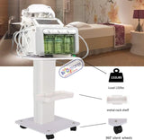Biotronix Portable Movable Equipment Trolley with Wheels and Storage Tray