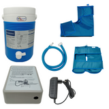 Motorized Cryo Cold Therapy Unit with 1 Knee, 1 Ankle Attachment for Pain Management