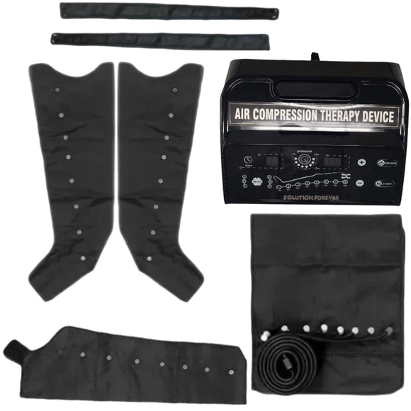 Air Compression DVT Pump with 8 Chamber for Blood Circulation & Lymphatic Health with 2 LEGS, 1 WAIST & 1 ARM Attachment