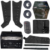 Air Compression Therapy Device with 8 Chamber for Lymphedema with 2 LEGS, 1 WAIST & 1 ARM Attachment