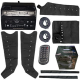 Digital Air Compression Therapy Device with 8 Chamber for Lymphedema with 2 LEGS, 1 WAIST & 1 ARM Attachment