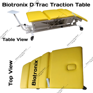 Biotronix D Trac Hi Low Height Adjustable Traction Table Motorized ( Electrical ) Remote Controlled Basic Model Single Function ( Hi Low )  used in Physiotherapy and Rehabilitation Make in India with 3 Year Motor Warranty