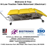 Biotronix D Trac Hi Low Height Adjustable Traction Table Motorized ( Electrical ) Remote Controlled Basic Model Single Function ( Hi Low )  used in Physiotherapy and Rehabilitation Make in India with 3 Year Motor Warranty