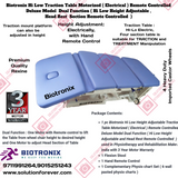 Biotronix Hi Low Traction Table Motorized ( Electrical ) Remote Controlled Deluxe Model Dual Function ( Hi Low Height Adjustable and Head Rest Remote Controlled  )  used in Physiotherapy and Rehabilitation Make in India 3 Year Motor warranty