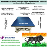 ﻿Biotronix Hi Low Height Adjustable Bobath Table Motorized ( Electrical ) with Remote Control Single Section used in Physiotherapy and Rehabilitation