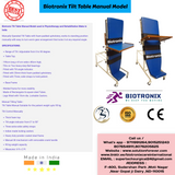 Biotronix Tilt Table Manual Model used in Physiotherapy and Rehabilitation Make in India