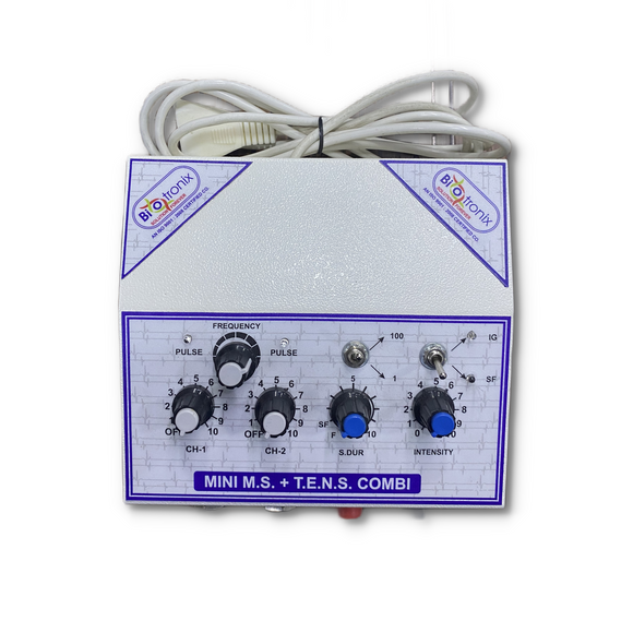 Biotronix Combination therapy MS ( Muscle Stimulator ) and TENS ( Nerve Stimulator ) Pocket Mini  Premium Model Analogue Indian made with 2 year warranty