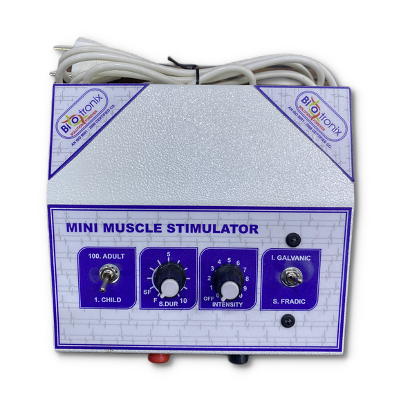 BIOTRONIX MUSCLE STIMULATOR ELECTROTHERAPY DEVICE PORTABLE SINGLE CHANNEL PREMIUM Model  FOR MUSCLE STRENGTHENING with 2 year Warranty