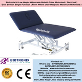 ﻿﻿Biotronix Hi Low Height Adjustable Bobath Table Motorized ( Electrical ) Dual Section Single Function ( From Wheel chair Height to Maximum Motorized )  used in Physiotherapy and Rehabilitation