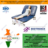 Biotronix Hi Low Height Adjustable Bobath Table Motorized ( Electrical ) Dual Section Dual Function ( From Wheel chair Height to Maximum and Backrest Adjustment Motorized ) used in Physiotherapy and Rehabilitation Adjustment Motorized )