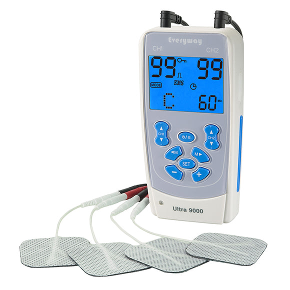Everyway Medical Ultra 9000 ( Tiwan Made ) 3 in1 Multi Function Combo Stimulator TENS/ EMS/IF  by Solution Forever