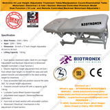 Biotronix Hi Low Height Adjustable Treatment Table/Manipulation Couch/Examination Table Motorized ( Electrical ) 2 fold ( Section )Remote Controlled Premium Model Dual Function ( Hi Low  and Remote Controlled Backrest Adjustment ) used in Physiotherapy