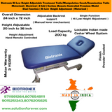 Biotronix Hi Low Height Adjustable Treatment Table/Manipulation Couch/Examination Table Motorized ( Electrical ) 2 fold ( Section )Remote Controlled Basic Model Single Function ( Hi Low ) used in Physiotherapy and Rehabilitation Make in India