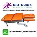 Biotronix Multi Section ( 5 Section ) HI-LOW Postural Drainage Table ( Motorized ) Electrical Dual Function ( Height Adjustable Motorized and Postural Drainage Control) used in Physiotherapy and Rehabilitation