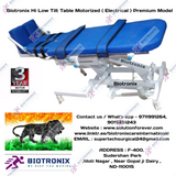Biotronix Hi Low Height Adjustable Tilt Table Motorized ( Electrical ) Remote Controlled Premium Model used in Physiotherapy and Rehabilitation Make in India with 3 Year Motor Warranty