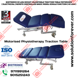 Biotronix Hi Low Height Adjustable Traction Table Motorized ( Electrical ) Remote Controlled Basic Model Single Function ( Hi Low )  used in Physiotherapy and Rehabilitation Make in India with 3 Year Motor Warranty