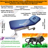 Biotronix Hi Low Height Adjustable Treatment Table/Manipulation Couch/Examination Table Motorized ( Electrical ) 2 fold ( Section )Remote Controlled Basic Model Single Function ( Hi Low ) used in Physiotherapy and Rehabilitation Make in India