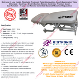 Biotronix Hi Low Height Adjustable Treatment Table/Manipulation Couch/Examination Table Motorized ( Electrical ) 2 fold ( Section )Remote Controlled Premium Model Dual Function ( Hi Low  and Remote Controlled Backrest Adjustment ) used in Physiotherapy