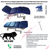 Biotronix Hi Low Height Adjustable Traction Table Motorized ( Electrical ) Remote Controlled Basic Model Single Function ( Hi Low )  used in Physiotherapy and Rehabilitation Make in India with 3 Year Motor Warranty