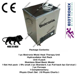 Biotronix Moist Heat Therapy Unit (With 4Pack) Hydrocollator Hot Pack Unit 4 pack Stainless Steel Basic Model ( Outer body 202 grade SS and Tank 202 grade SS ) used in Physiotherapy and Rehabilitation Make In India