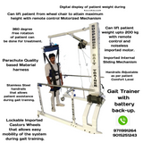 Biotronix Un Weight Mobility Trainer /Partial Body Weight Support System/Suspended Gait Trainer Dual Function Motorized ( Wheel chair to Standing (  Vertical Oscillation) ,Standing to Lifting  ) Deluxe Model ( Without Treadmill  )