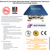 ﻿Biotronix Hi Low Height Adjustable Bobath Table Motorized ( Electrical ) with Remote Control Single Section used in Physiotherapy and Rehabilitation