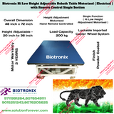 ﻿Biotronix Hi Low Height Adjustable Bobath Table Motorized ( Electrical ) with Remote Control Single Section used in Physiotherapy and Rehabilitation