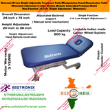 Biotronix Hi Low Height Adjustable Treatment Table/Manipulation Couch/Examination Table Motorized ( Electrical ) 2 fold ( Section )Remote Controlled Basic Model Single Function ( Hi Low ) used in Physiotherapy and Rehabilitation Make in India