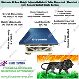 ﻿Biotronix Hi Low Height Adjustable Bobath Table Motorized ( Electrical ) with Remote Control Single Section used in Physiotherapy and Rehabilitation