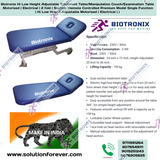 Biotronix Hi Low Height Adjustable Treatment Table/Manipulation Couch/Examination Table Motorized ( Electrical ) 2 fold ( Section )Remote Controlled Basic Model Single Function ( Hi Low ) used in Physiotherapy and Rehabilitation Make in India