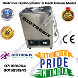 Biotronix Moist Heat Therapy Unit (With 4Pack) Hydrocollator Hot Pack Unit 4 pack Stainless Steel  Premium Model ( Inner Tank 304 Grade Stainless Steel  ) used in Physiotherapy and Rehabilitation Make In India