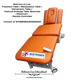 Biotronix Multi Section ( 5 Section ) HI-LOW Postural Drainage Table ( Motorized ) Electrical Dual Function ( Height Adjustable Motorized and Postural Drainage Control) used in Physiotherapy and Rehabilitation