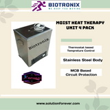 Biotronix Moist Heat Therapy Unit (With 4Pack) Hydrocollator Hot Pack Unit 4 pack Stainless Steel Basic Model ( Outer body 202 grade SS and Tank 202 grade SS ) used in Physiotherapy and Rehabilitation Make In India
