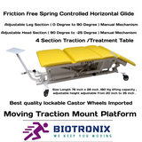 Biotronix D Trac Hi Low Height Adjustable Traction Table Motorized ( Electrical ) Remote Controlled Basic Model Single Function ( Hi Low )  used in Physiotherapy and Rehabilitation Make in India with 3 Year Motor Warranty