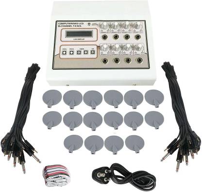 Biotronix Tens 8 Channel LCD Digital Display Auto Modes Make in INDIA Electrotherapy Physiotherapy Equipment with 2 Year Warranty