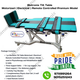 Biotronix Tilt Table Motorized ( Electrical ) Remote Controlled Premium Model used in Physiotherapy and Rehabilitation Make in India with 3 Year Motor Warranty