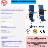 Biotronix Tilt Table Manual Model used in Physiotherapy and Rehabilitation Make in India