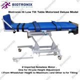 Biotronix Hi Low Height Adjustable Tilt Table Motorized ( Electrical ) Remote Controlled Premium Model used in Physiotherapy and Rehabilitation Make in India with 3 Year Motor Warranty