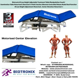 Biotronix Hi Low Height Adjustable Treatment Table/Manipulation Couch/Examination Table Motorized ( Electrical ) 3 Fold ( Section )Remote Controlled Deluxe Model Dual Function(Hi Low Height Adjustment and Center Elevation Motorized)used in Physiotherapy
