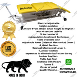 Biotronix D Trac Hi Low Height Adjustable Traction Table Motorized ( Electrical ) Remote Controlled Basic Model Single Function ( Hi Low )  used in Physiotherapy and Rehabilitation Make in India with 3 Year Motor Warranty