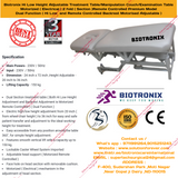 Biotronix Hi Low Height Adjustable Treatment Table/Manipulation Couch/Examination Table Motorized ( Electrical ) 2 fold ( Section )Remote Controlled Premium Model Dual Function ( Hi Low  and Remote Controlled Backrest Adjustment ) used in Physiotherapy