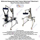 Biotronix Un Weight Mobility Trainer /Partial Body Weight Support System/Suspended Gait Trainer Dual Function Motorized ( Wheel chair to Standing (  Vertical Oscillation) ,Standing to Lifting  ) Deluxe Model ( Without Treadmill  )