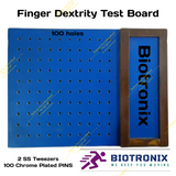 Biotronix Finger Dexterity TEST Board 100 pins with 2 Tweezers Occupational Therapy